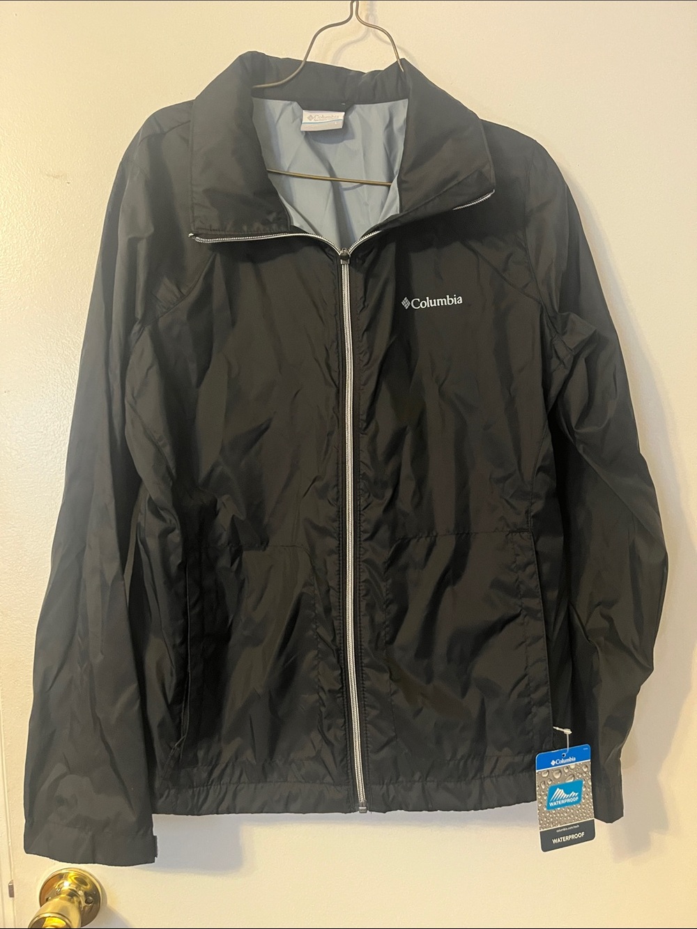 Columbia Navy Blue Waterproof Raincoat with Full Zip